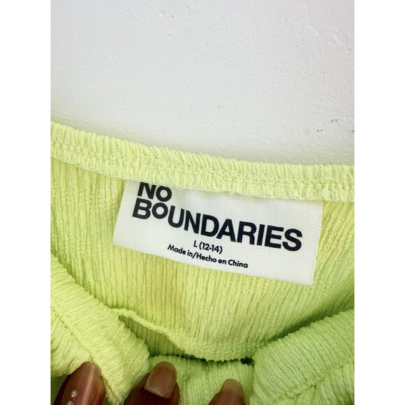 No Boundaries Juniors False Button Front Green Dress L(12-14) New - Picture 8 of 14